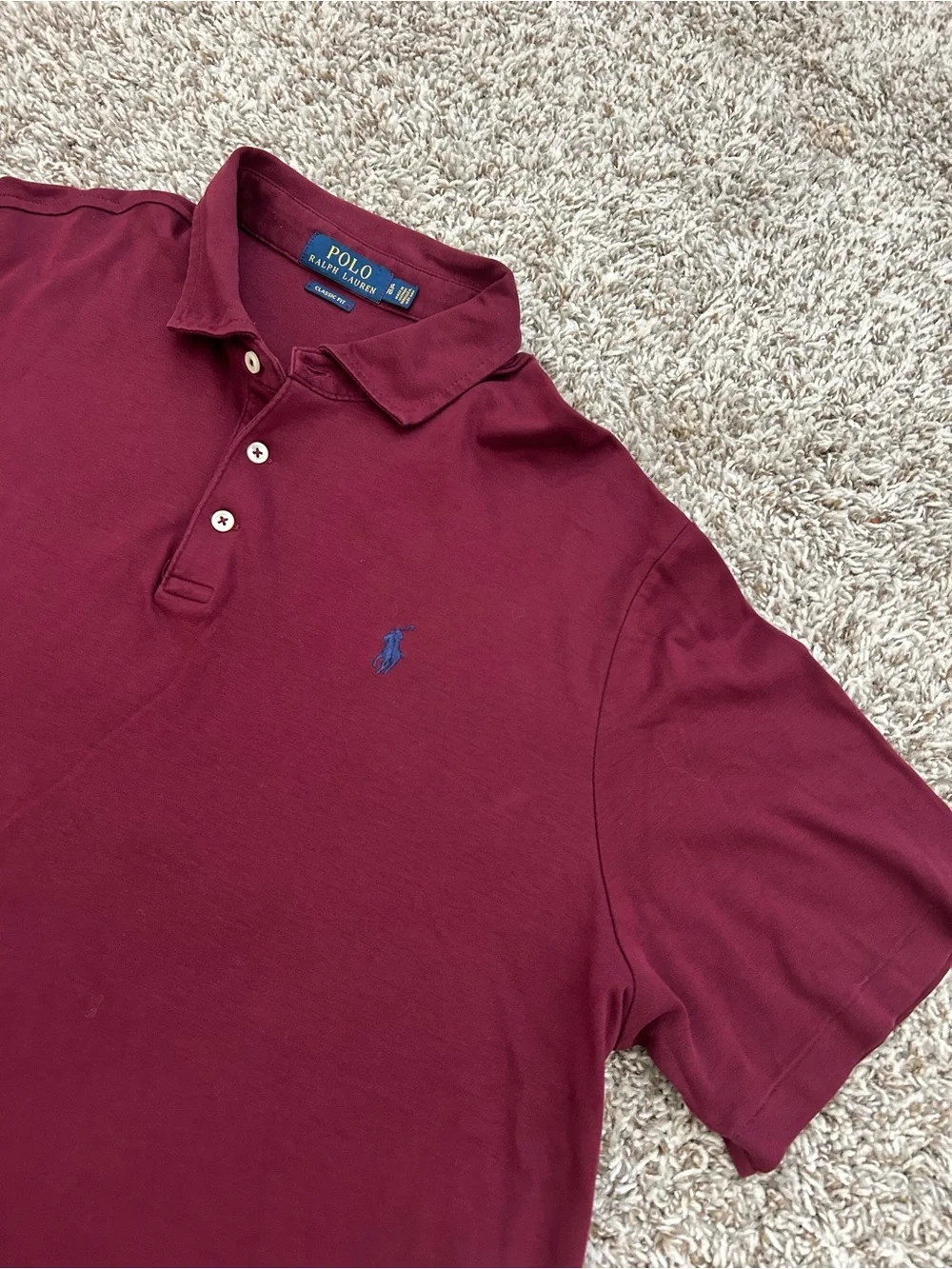 Polo Ralph Lauren Classic Fit Soft Touch Cotton Polo Shirt Golf Men's XL Maroon